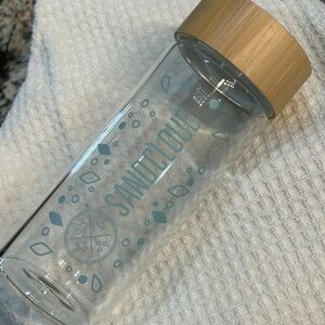 Sand Cloud Glass Water Bottle with Bamboo Lid